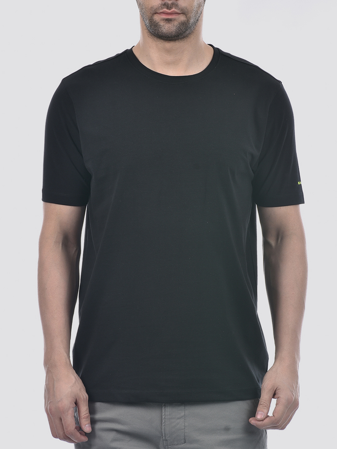 Numero Uno Men's Half Sleeve Regular Fit Black Round Neck T-Shirt